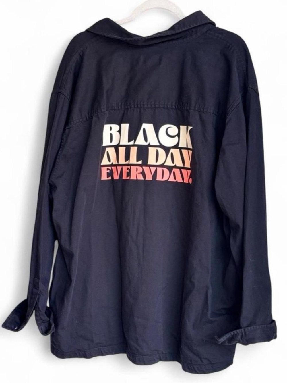 Black All Day Every Day Button Down